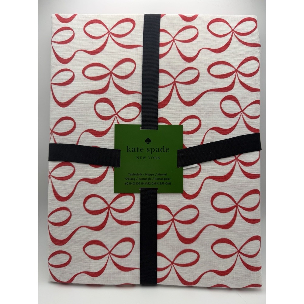 NWT Kate Spade Red Bow Table Cloth‎ (60x84)